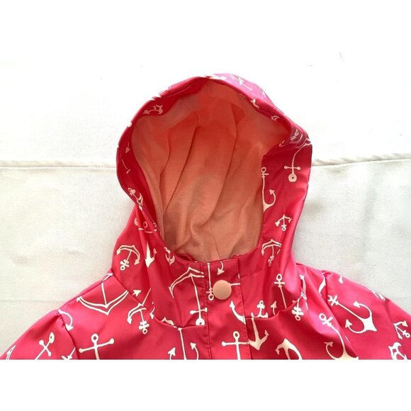 NWOT Pink Taffy Anchor Hooded Raincoat with Fleece Lining 3T - Picture 10 of 12